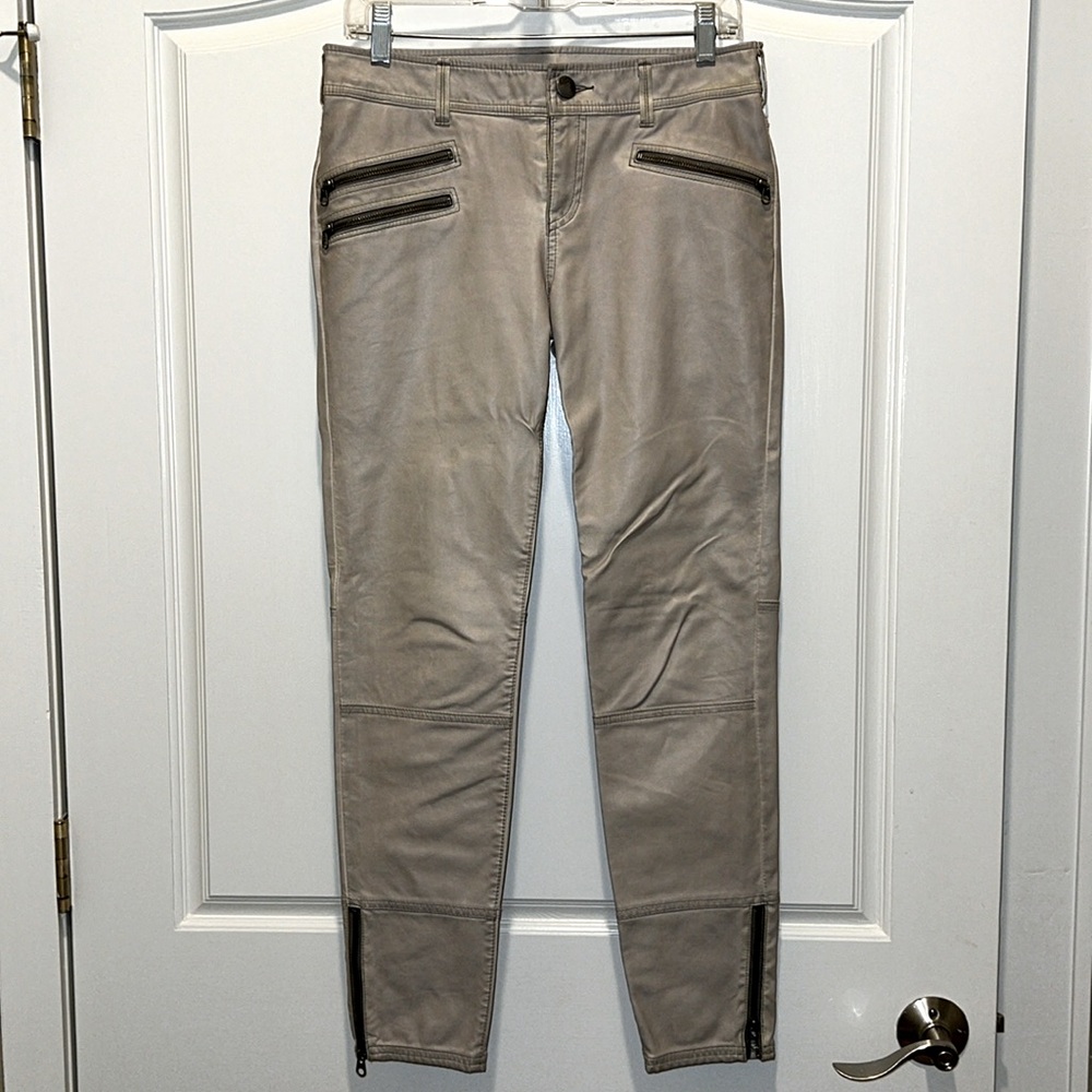 Free People Gray faux leather pants Sz 4
